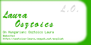 laura osztoics business card